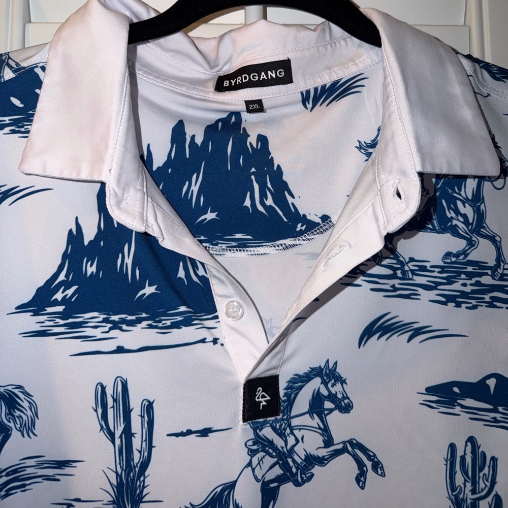 Byrd Gang "Cowboy Stuff" Men's Polo 2XL - Picture 2 of 4